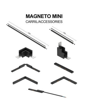 MAGNETO mini * Lampara Lineal  Tipo 2 NEGRO